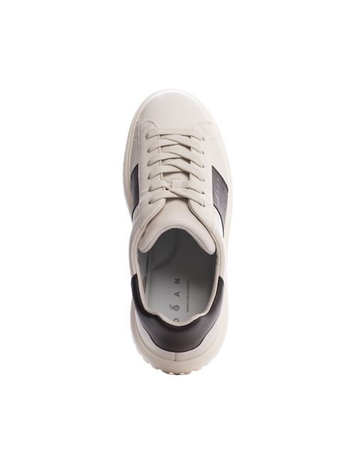 Sneakers H-Stripes in pelle Avorio Marrone HOGAN | HXM6450FO70 UAI548S
